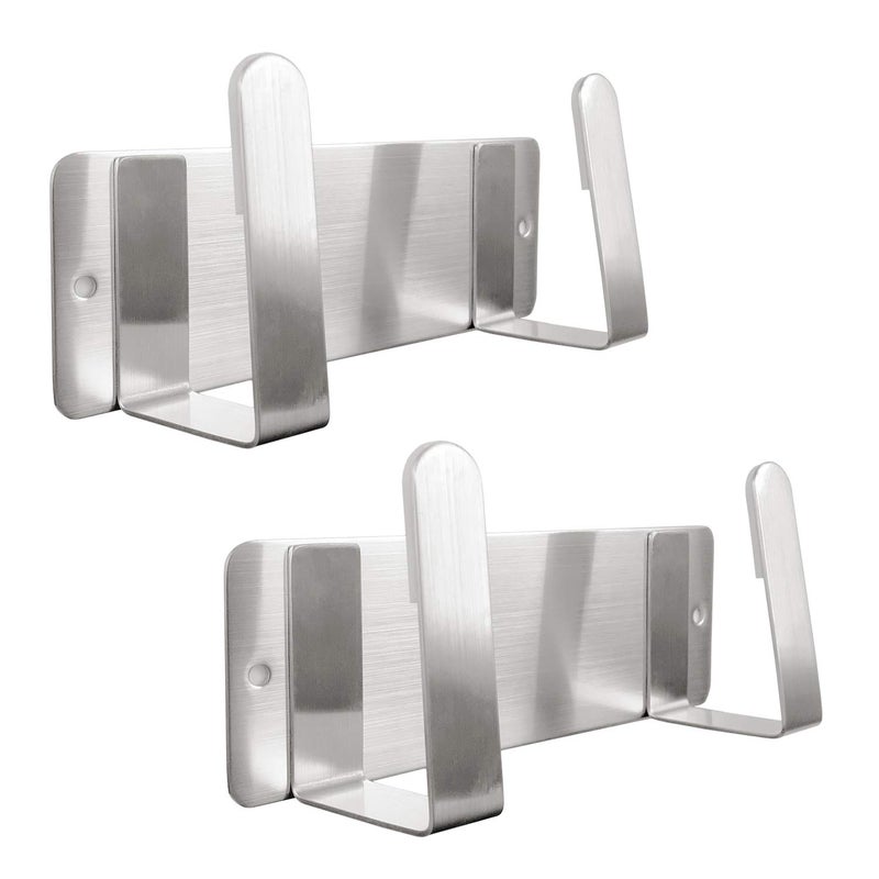 YOUGRIDDA Pot Lid Rack, Wall Mounted 304 Stainless Steel Pan Lid Organizer Holder, 3M Self Adhesive, Kitchen Cooking Utensil Tool (Silver, Set of 2) - Image 1